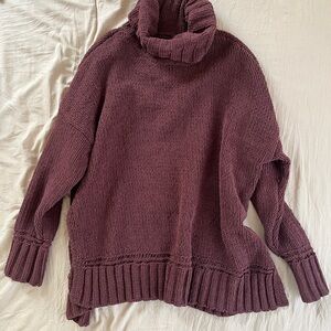 Cozy Plum Turtleneck Sweater